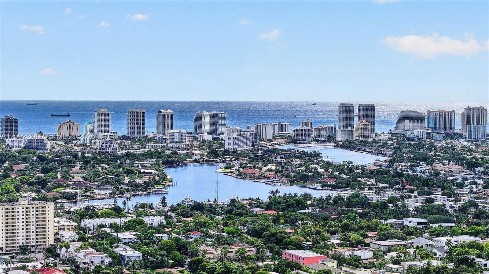 1401 NE 9th Street, #50, Fort Lauderdale, FL 33304 Drone View to the East Shows Your Closeness to the Beach