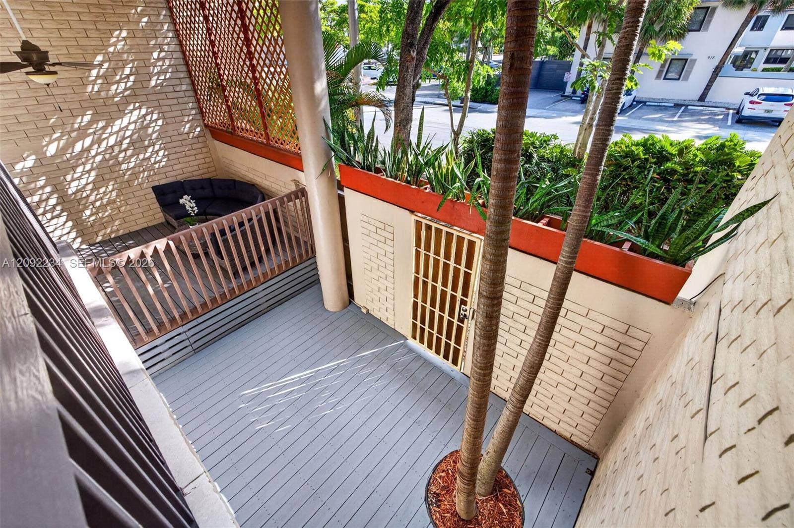 1401 NE 9th Street, #50, Fort Lauderdale, FL 33304 Second Floor Balcony Overlooks the Patio and Deck.