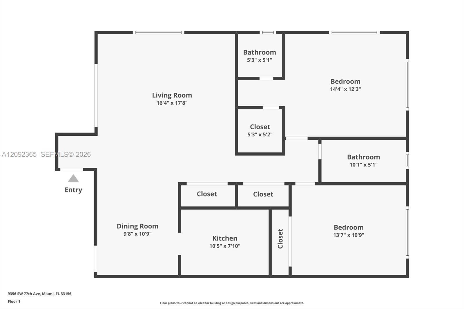 9356 SW 77th Avenue, #J7, Miami, FL 33156 Floor plan