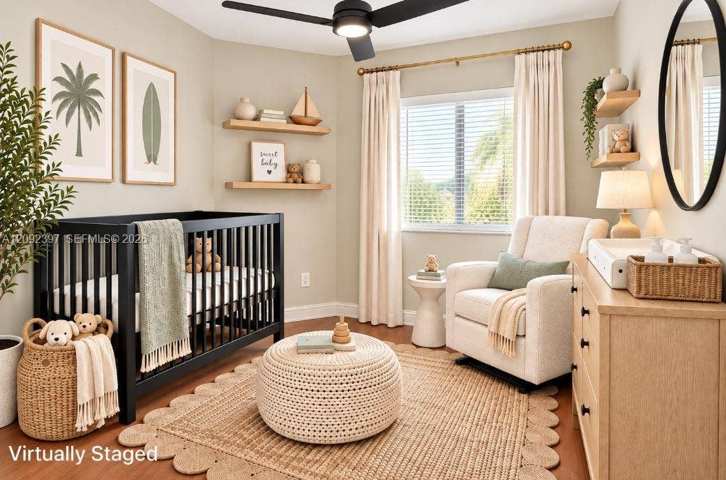 127 Danielle Court, Weston, FL 33326 Bedroom 2 Virtually Staged as a Nursery