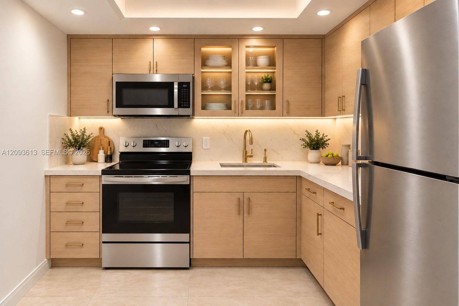 Virtual Staging with look of a renovated kitchen