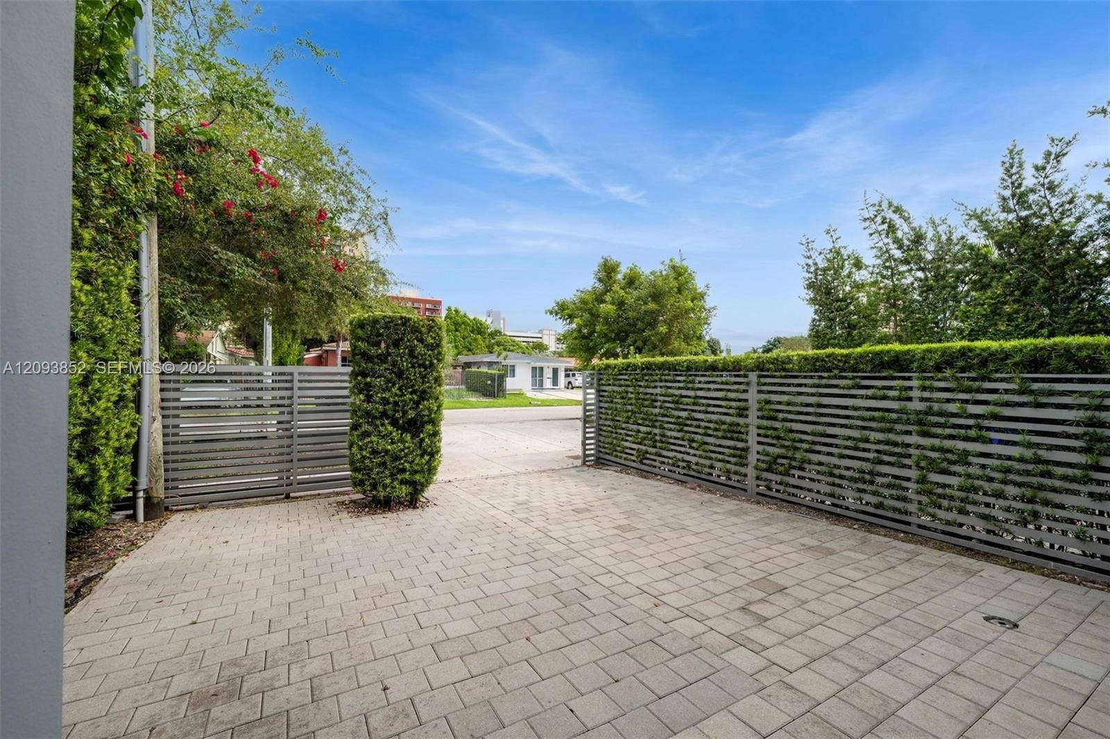 Large private driveway