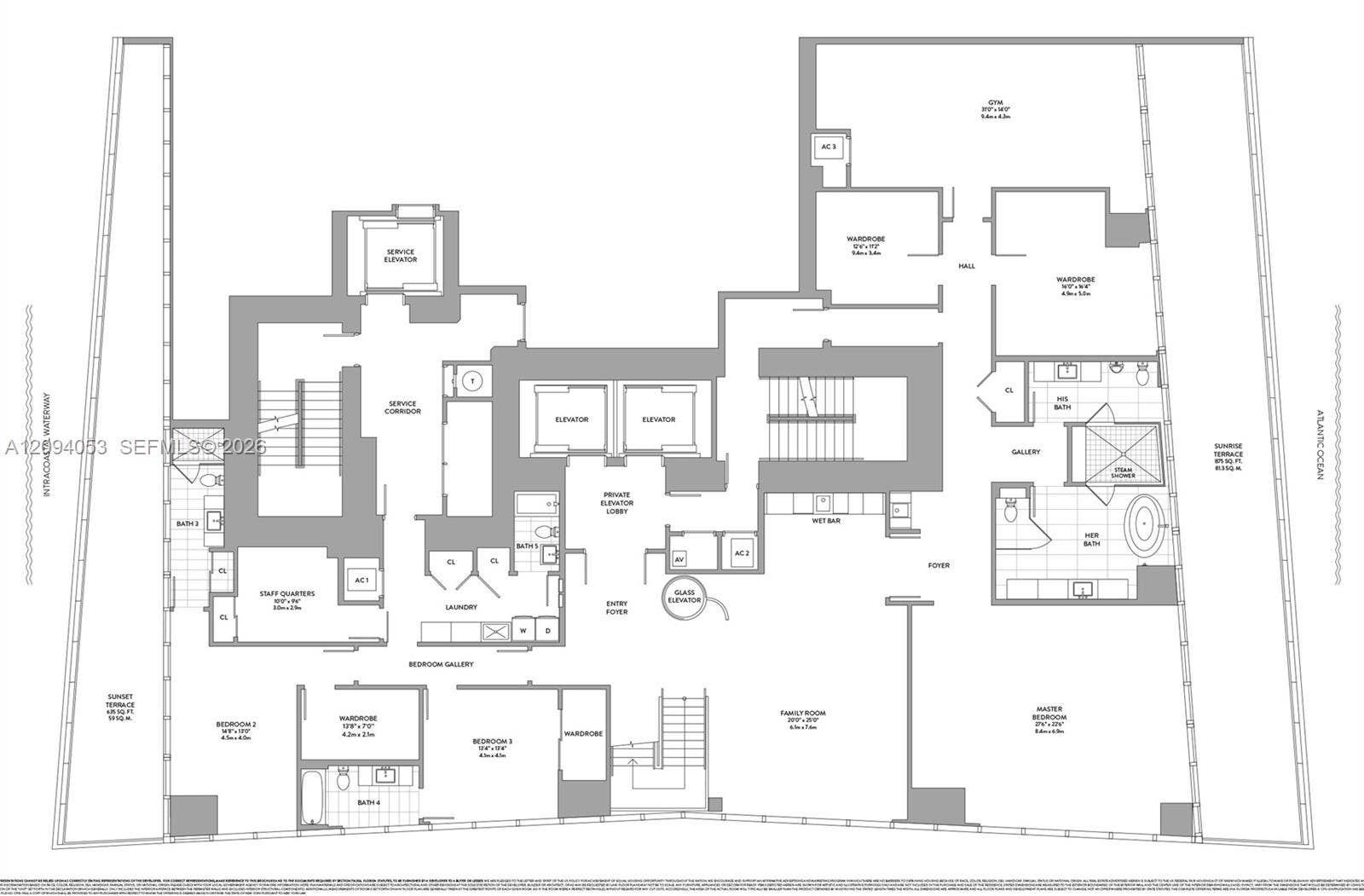 18501 Collins Avenue, #PH5204, Sunny Isles Beach, FL 33160 1st Level