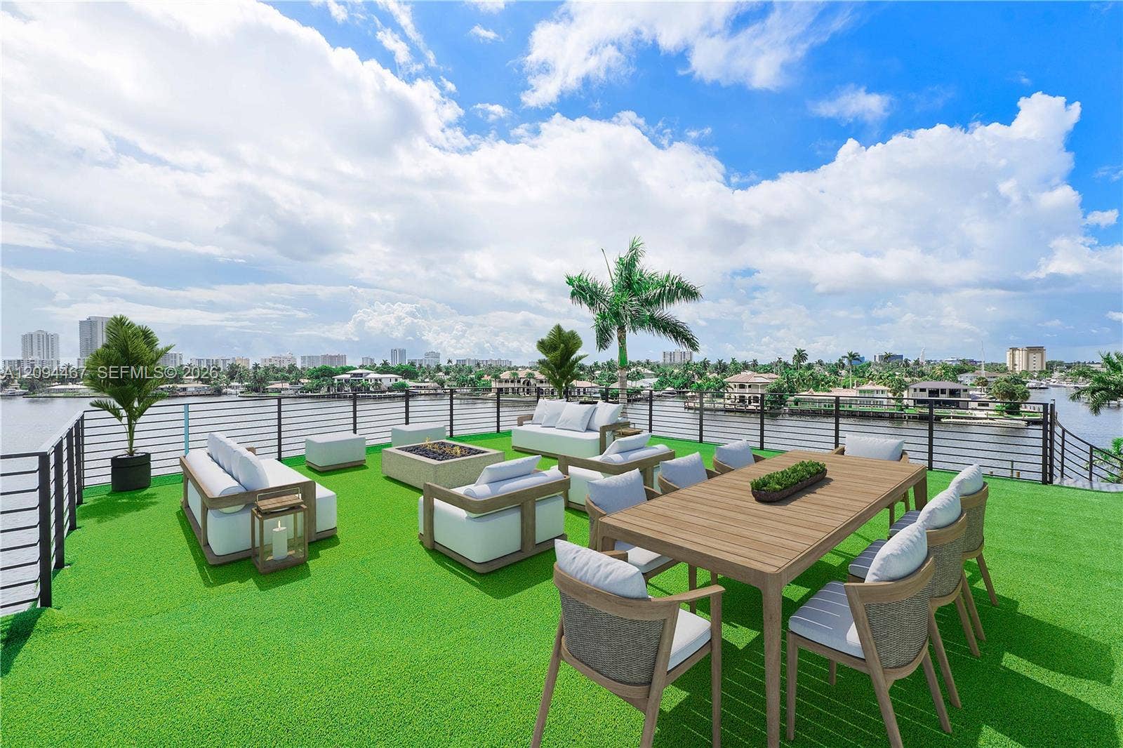 Fourth floor rooftop terrace/lounge(virtually staged)