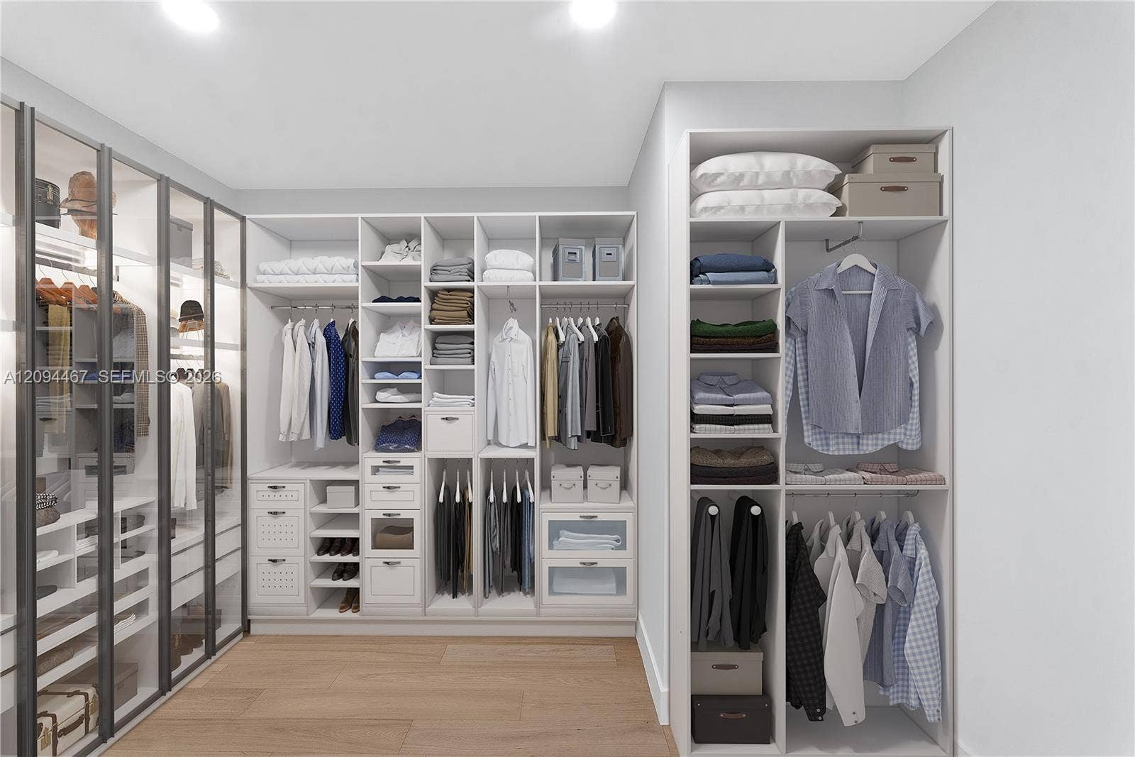 Second floor-His Closet (virtually staged)