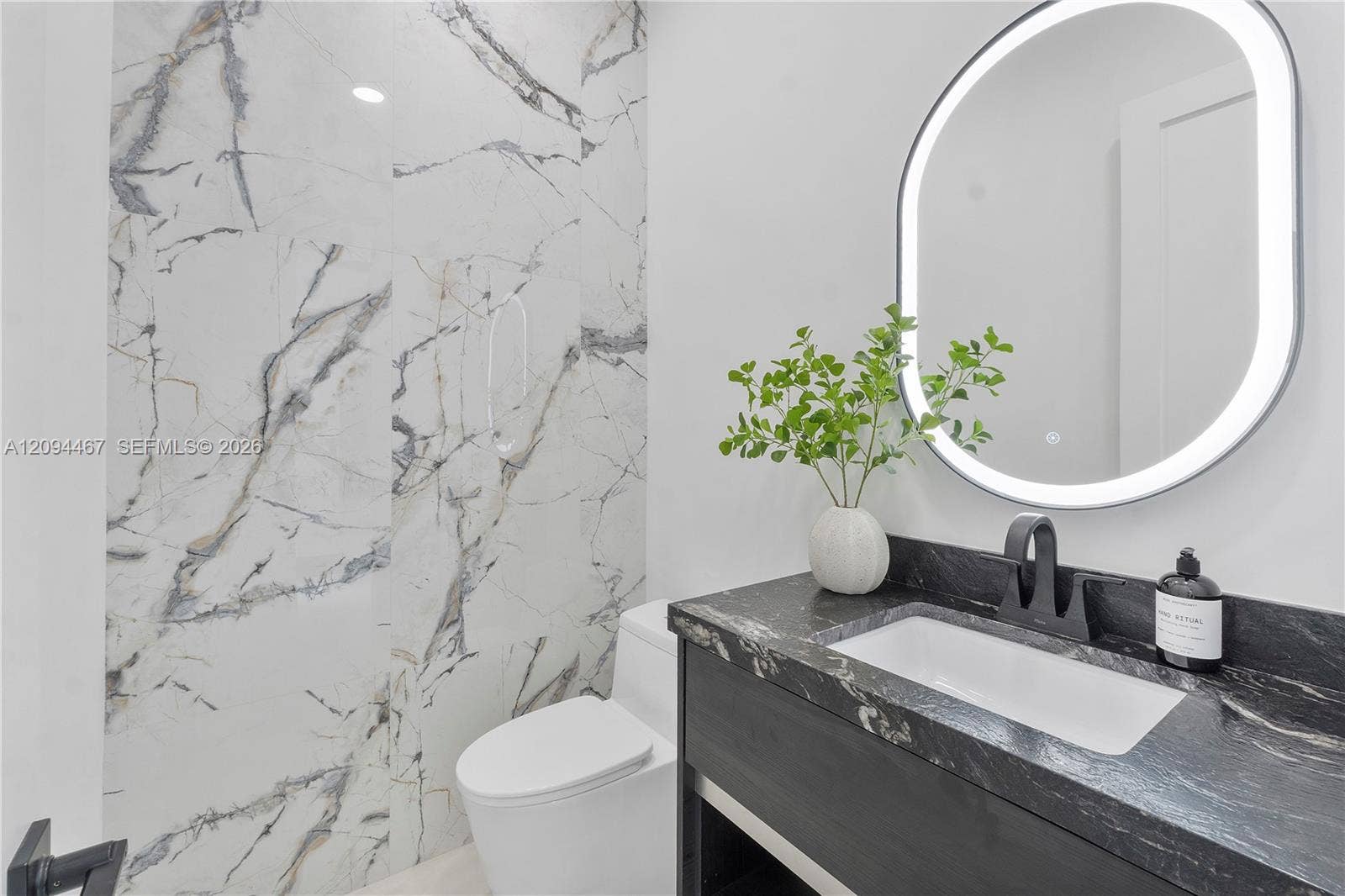 First floor powder room