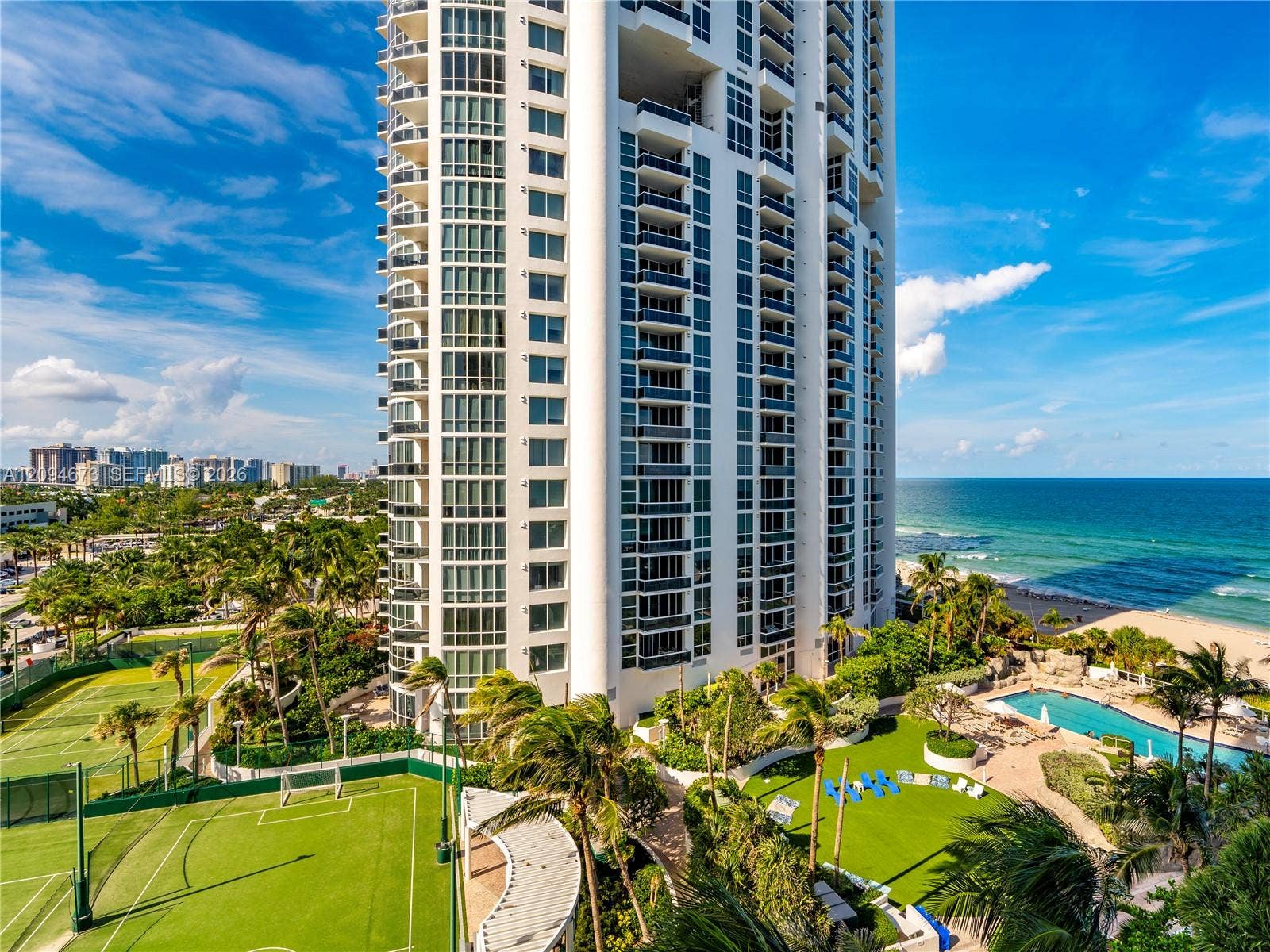18001 Collins Avenue, #606, Sunny Isles Beach, FL 33160 VIEW FROM BALCONY