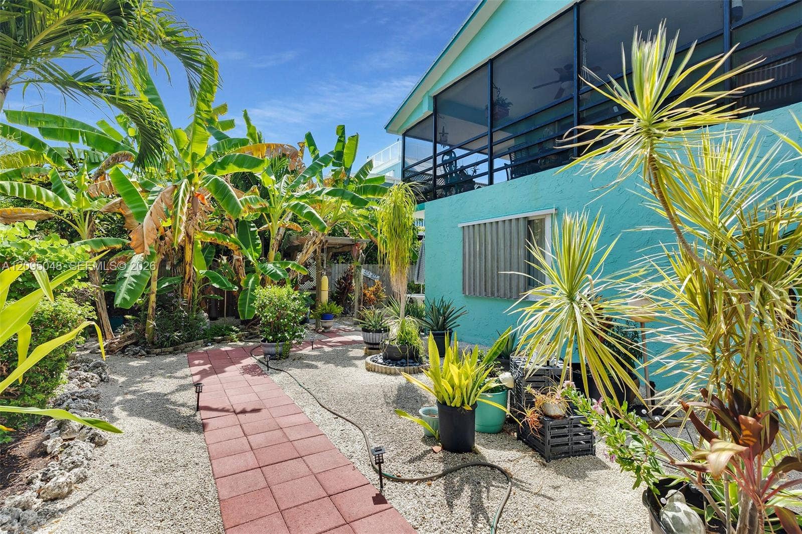 88 Marina Avenue, Key Largo, FL 33037 Backyard - Lots of garden areas