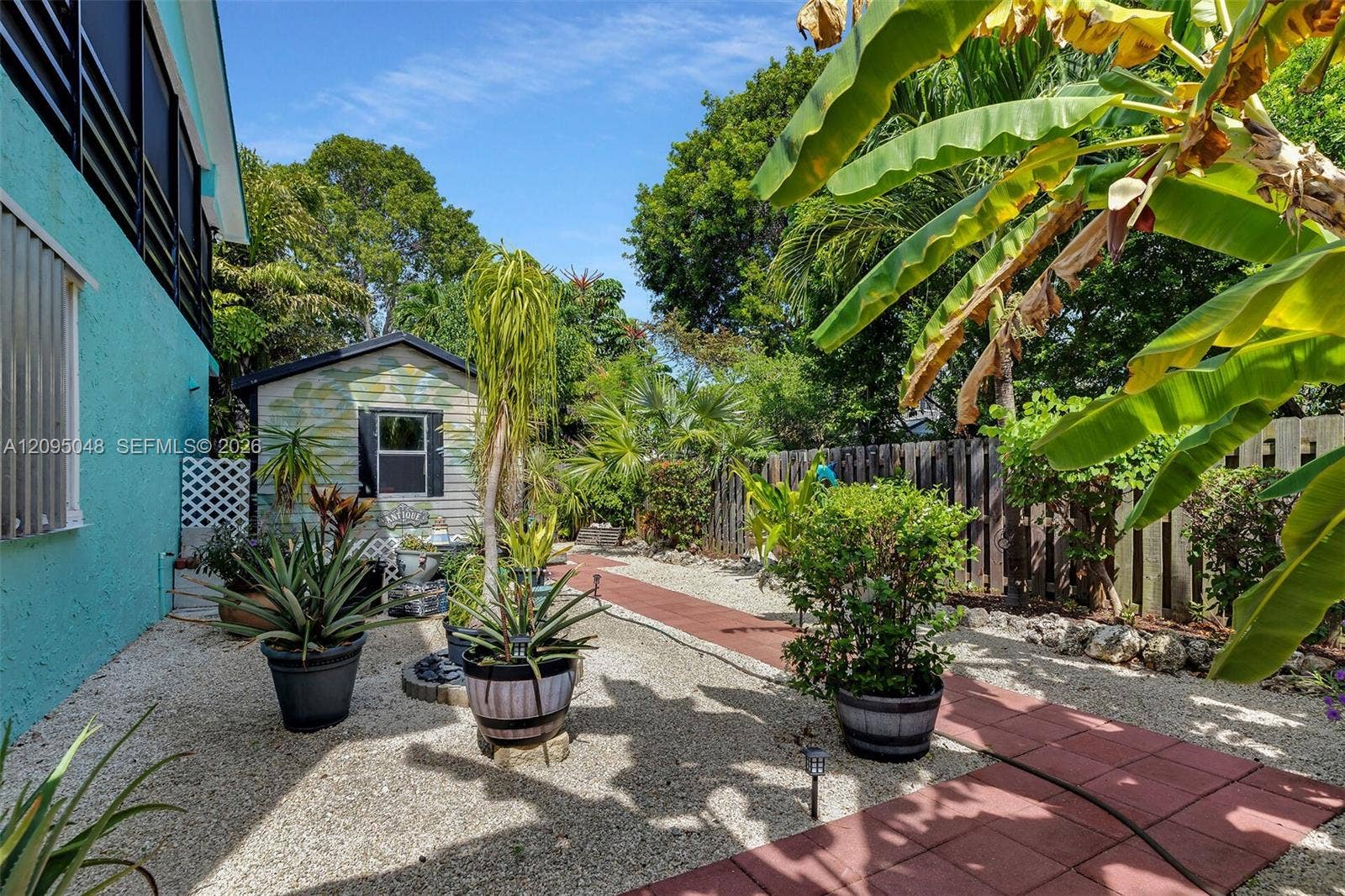 88 Marina Avenue, Key Largo, FL 33037 Backyard - Lots of garden areas