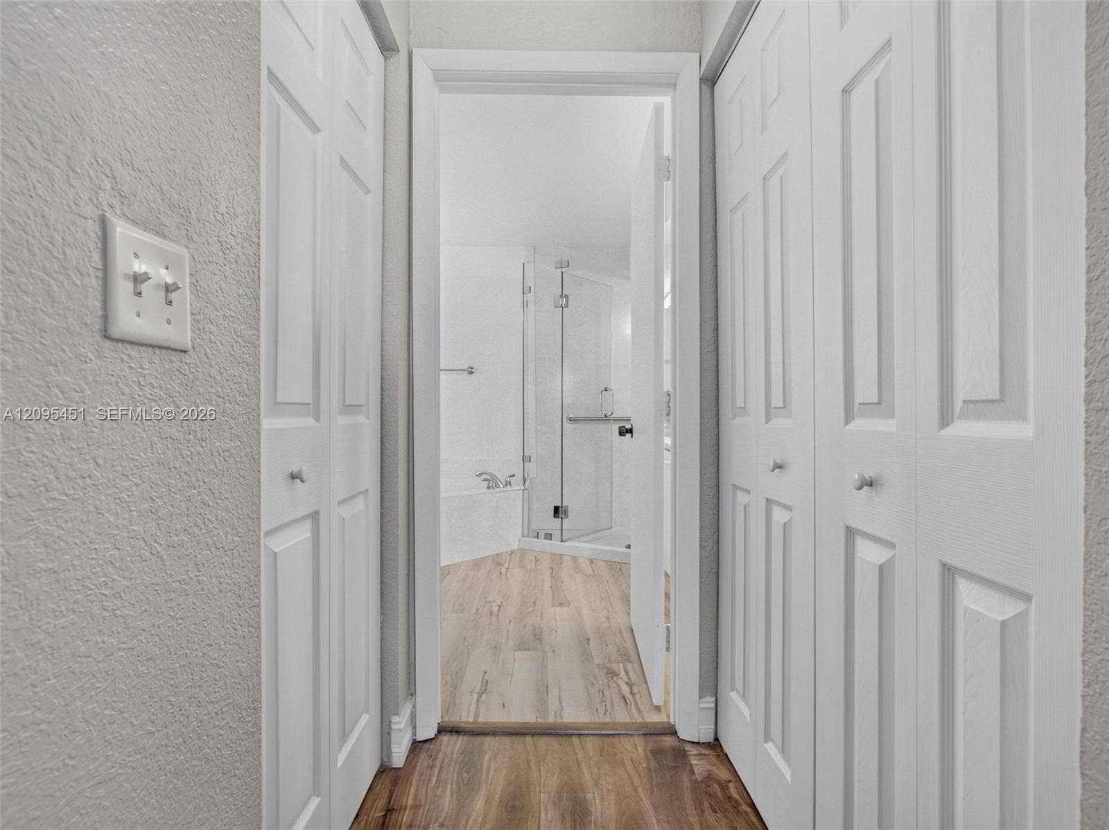Two closets in Primary Bedroom