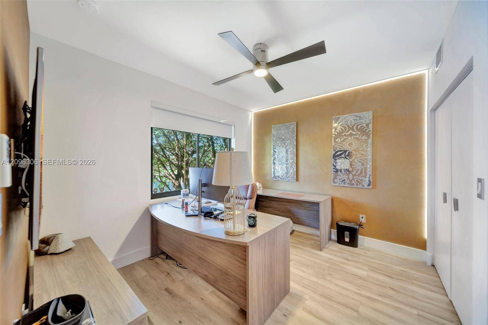 508 SE 1st Circle, Pompano Beach, FL 33060 First Floor guest bedroom currently used as an office with custom lighting