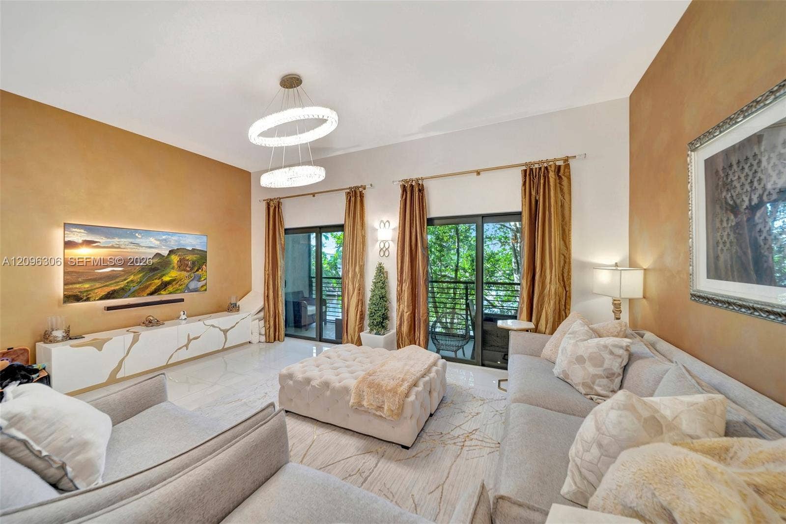 508 SE 1st Circle, Pompano Beach, FL 33060 2nd Floor living room area with balcony and gorgeous water view.