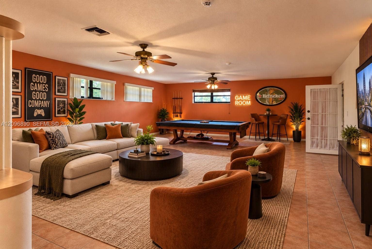 9741 SW 159th Street, Miami, FL 33157 Digitally Staged Family room
