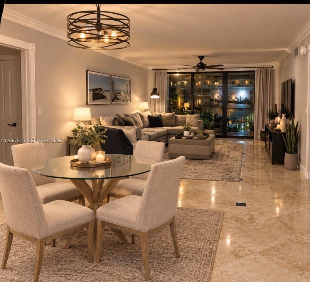 Digitally Staged Dining Set