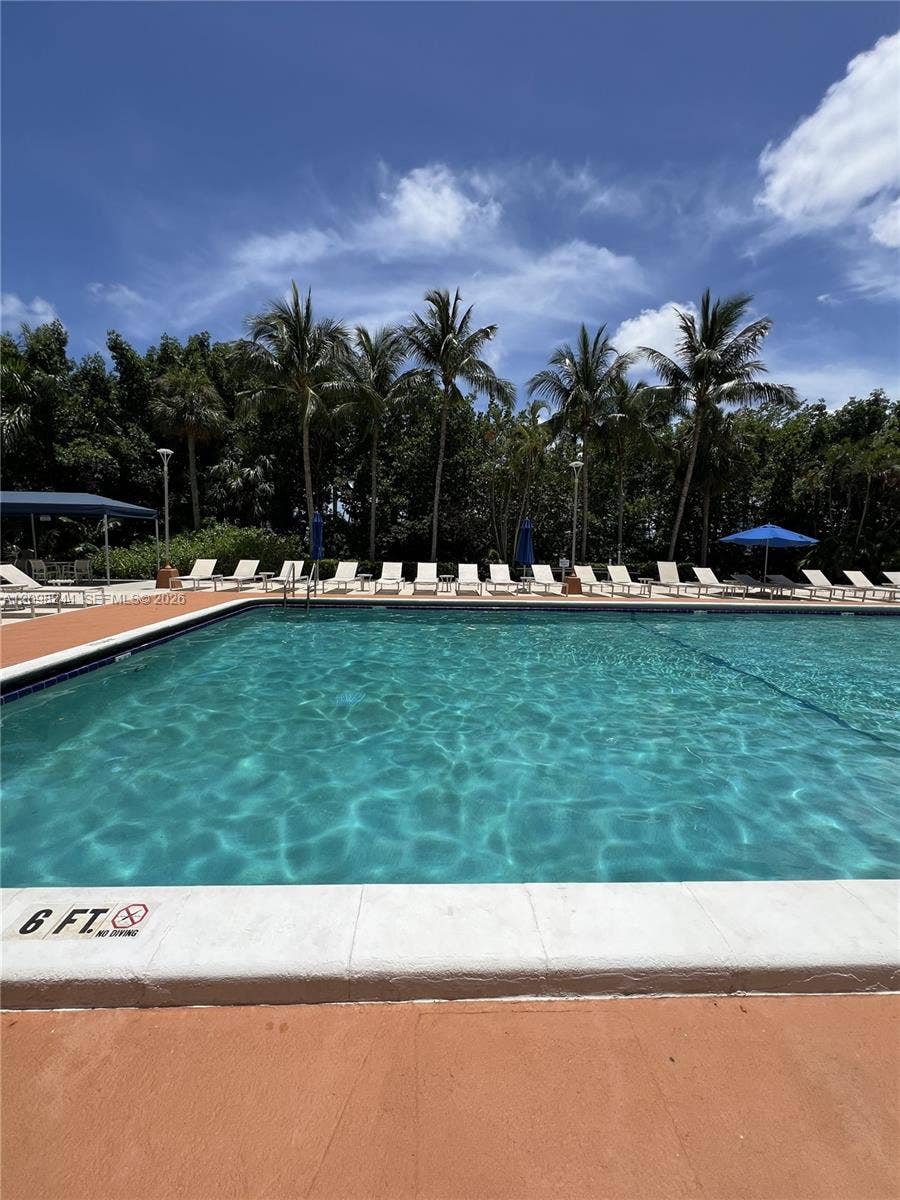 2851 NE 183rd Street, #2110E, Aventura, Aventura, FL 33160 Swimming pool with concrete perimeter, tiled water line, and surrounding hardscape deck