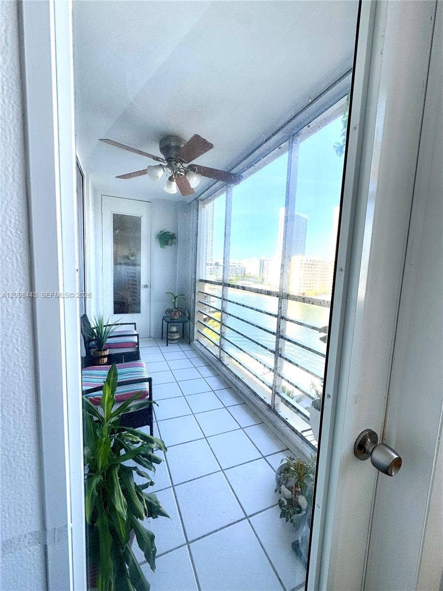 Balcony entrance from bedroom
