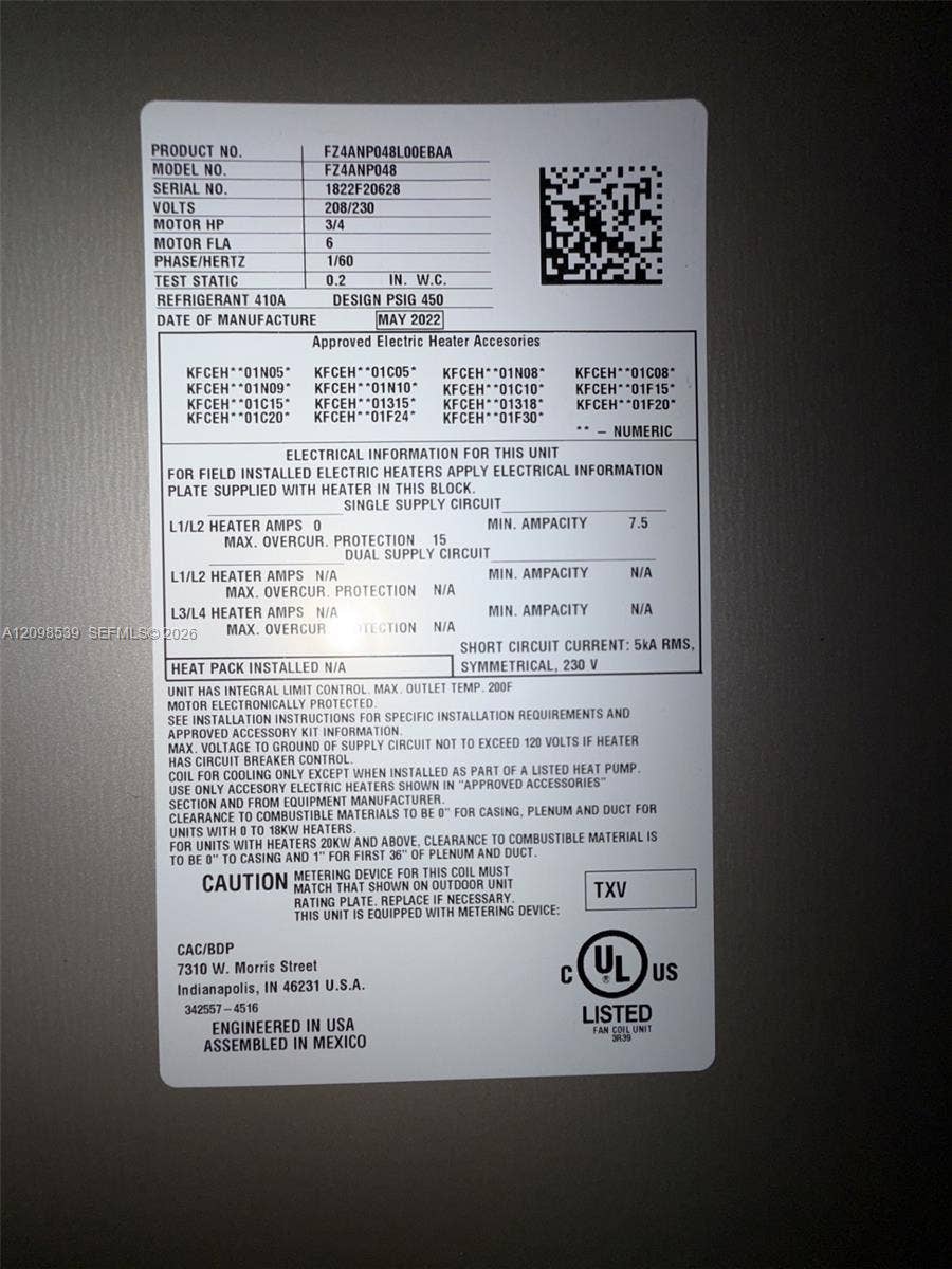 Carrier Indoor Unit May 2022