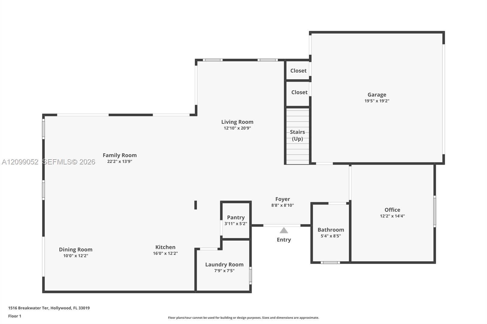 1516 Breakwater Terrace, Hollywood, FL 33019 Floor plan