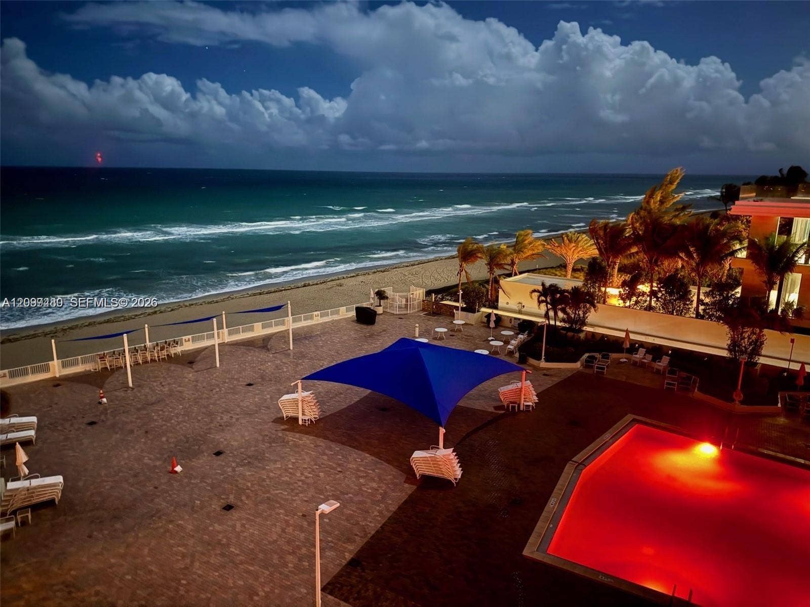 3180 S Ocean Drive, #509, Hallandale Beach, FL 33009 Spectacular pool deck and ocean views