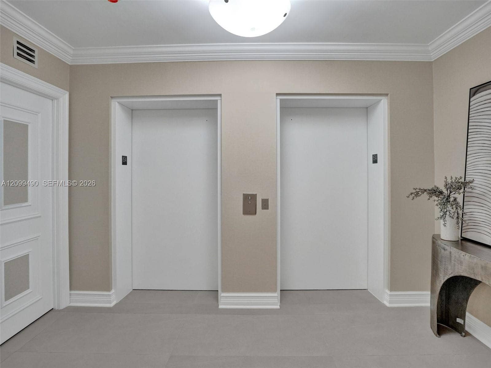 3201 NE 183rd Street, #1502, Aventura, FL 33160 private elevator foyer