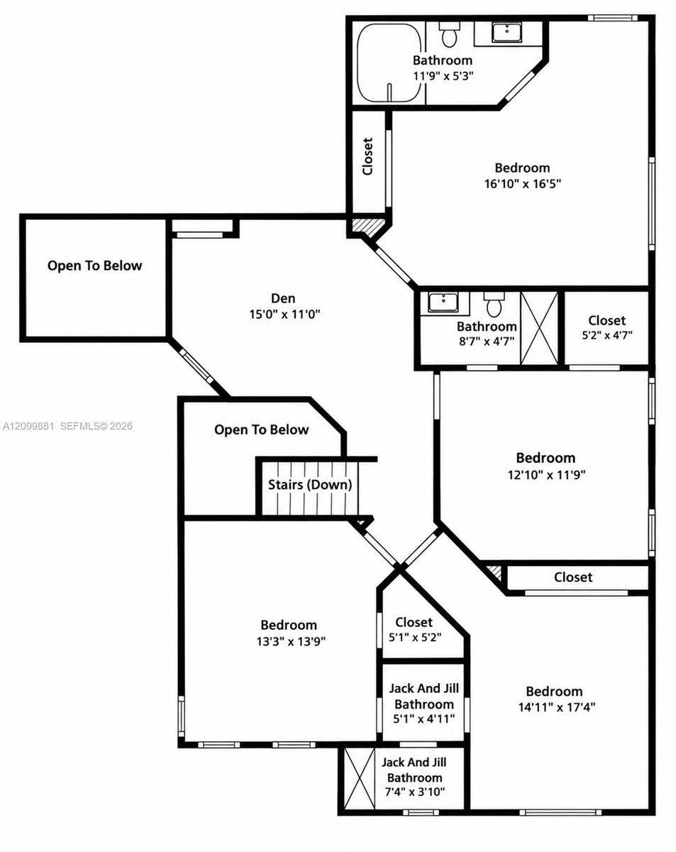 6159 Via Venetia S, Delray Beach, FL 33484 Second floor plan