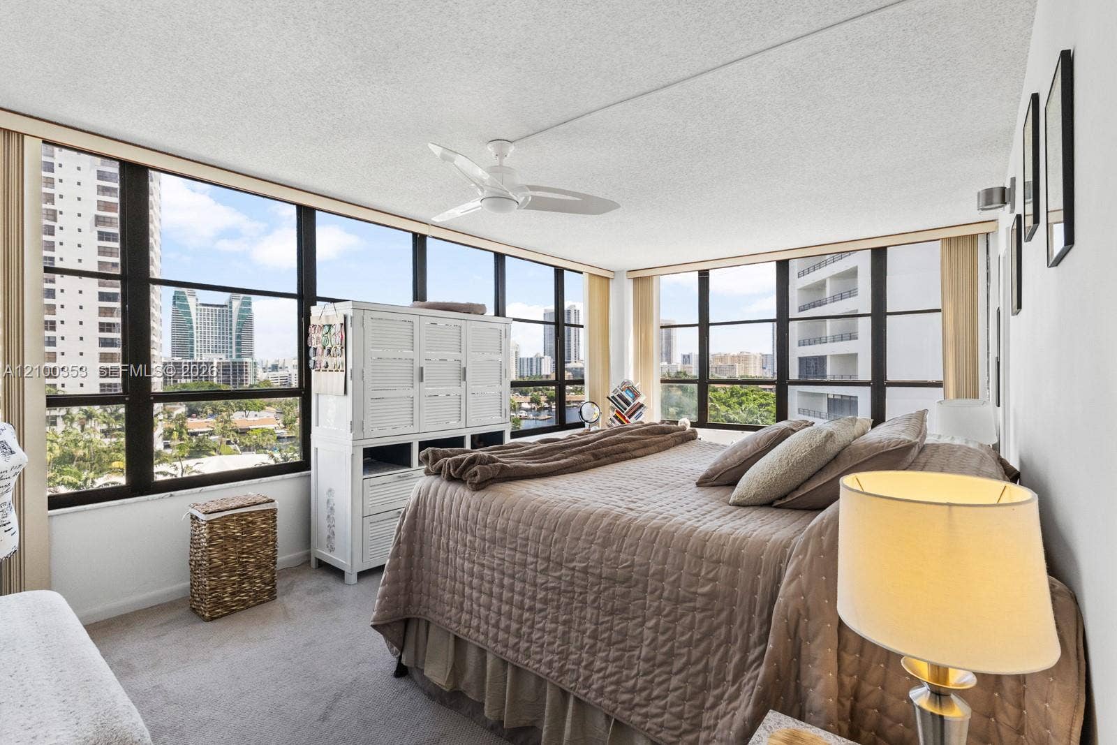 600 Three Islands Boulevard, #612, Hallandale Beach, FL 33009 Corner bedroom with windows on two sides