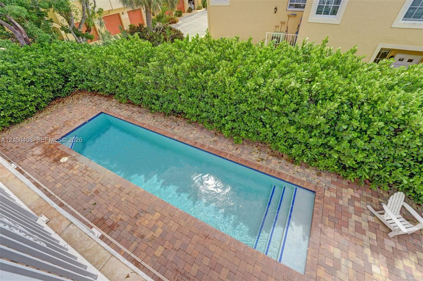 1950 Blue Water Terrace S, Lauderdale By The Sea, FL 33308 View of your lap pool from your private balcony.