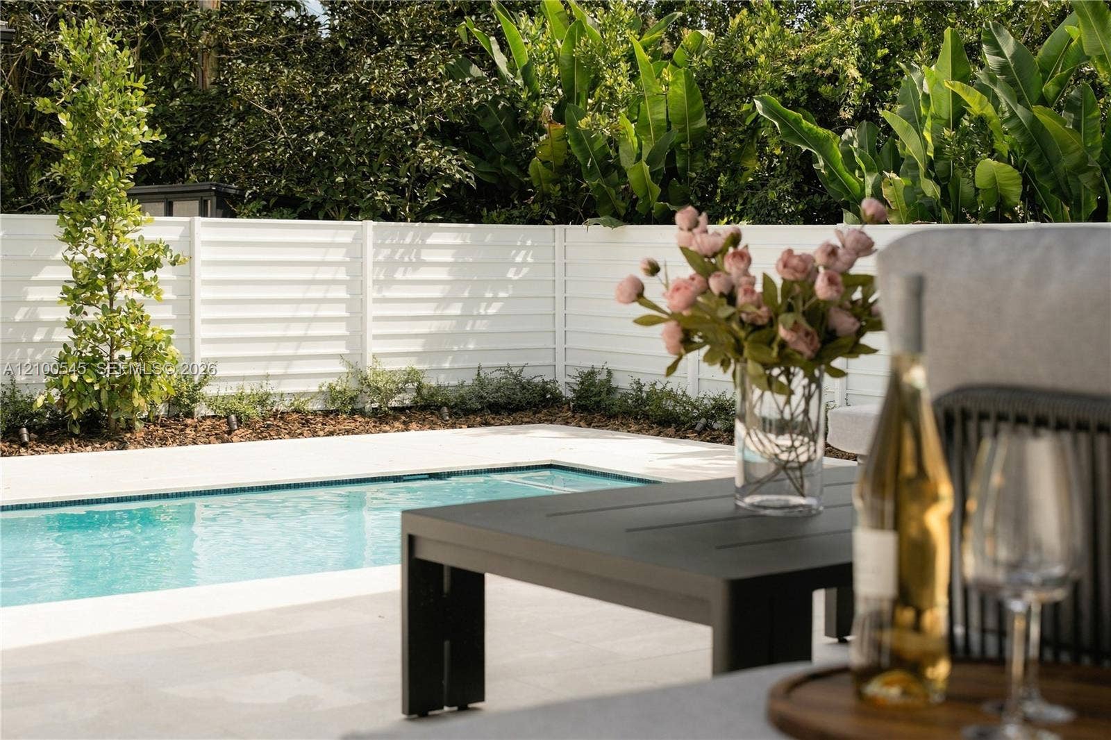 1042 NE 95th Street, Miami Shores, FL 33138 Serene backyard with new pool.