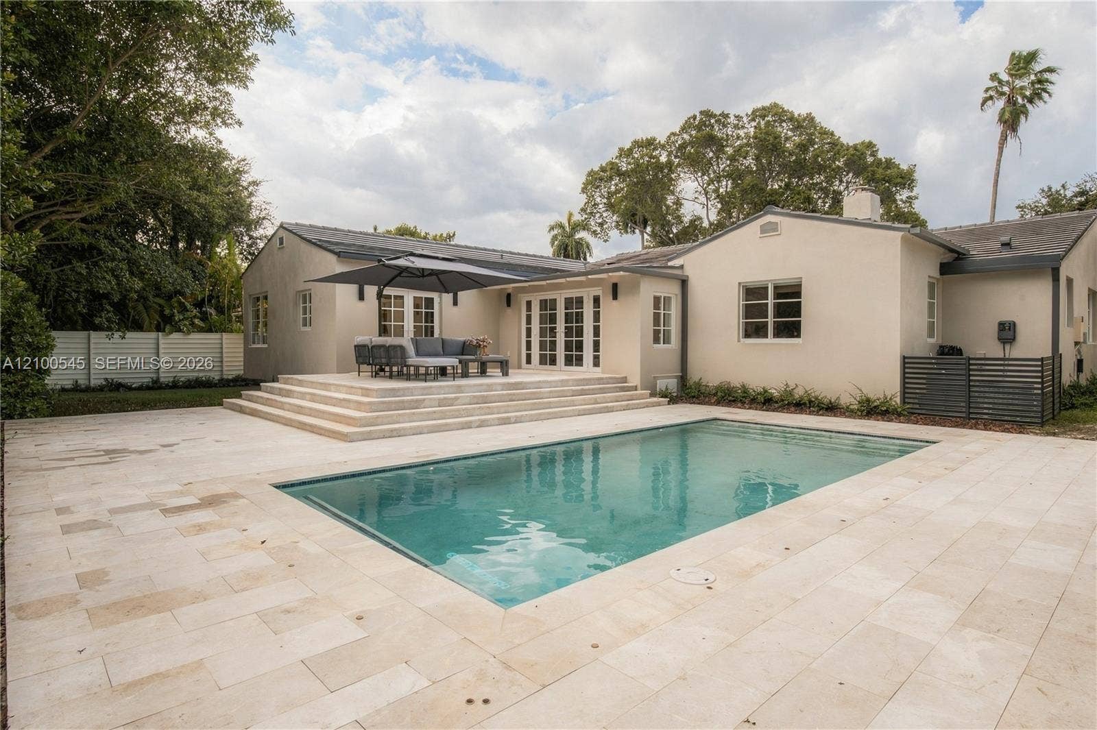 1042 NE 95th Street, Miami Shores, FL 33138 Natural stone paver decking.
