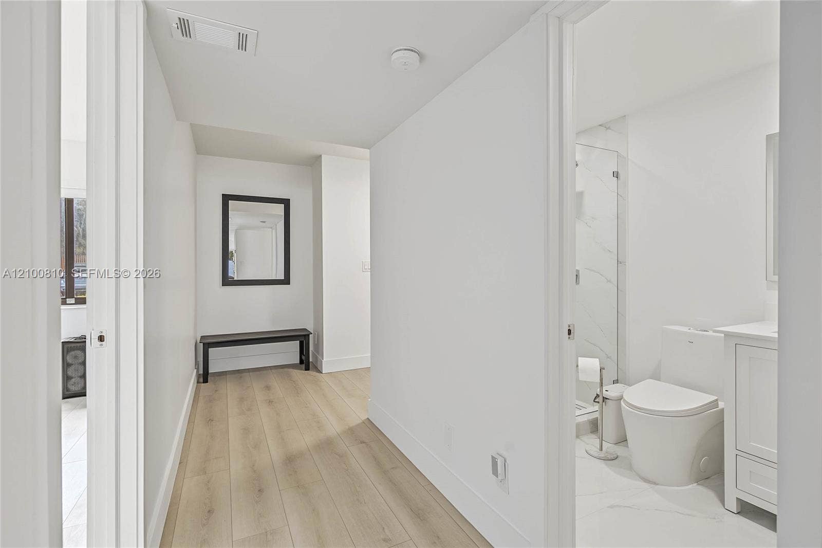 Hallway to foyer/entrance