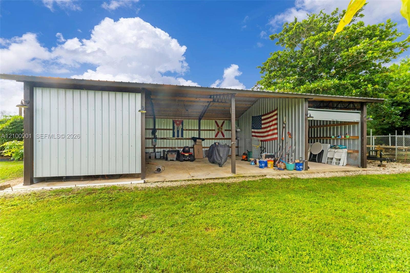 PERMITTED AS A BARN COULD BE 2 STALLS TACK AND WORKSHOP.. POWER AND WATER