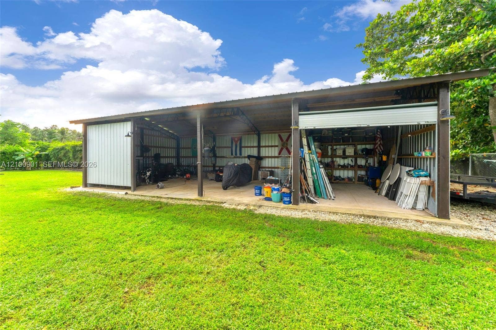 SUPER COULD BE GARAGE WORKSHOP BARN . SET CORRECTLY ONN PROPERTY FOR ALL FACES NORTH/SOUTH