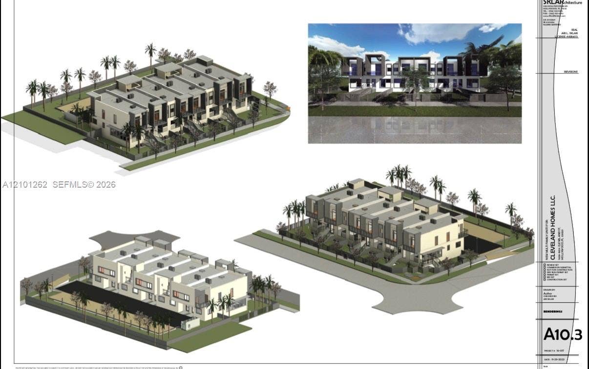 Architectural Rendering, Sheet A10.3. Depicting technical schematics and building site plans for the property