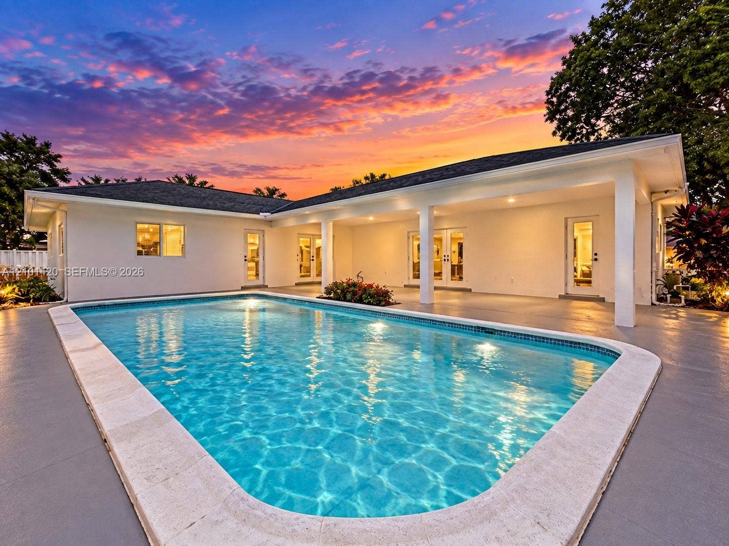 861 NW 72nd Avenue, Plantation, FL 33317 Virtually enhanced twilight photo