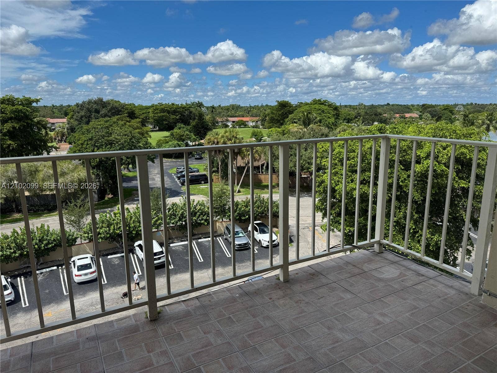 13120 SW 92nd Avenue, #B-PH1, Miami, Miami, FL 33176 Private balcony featuring ceramic tile flooring and a vertical metal railing
