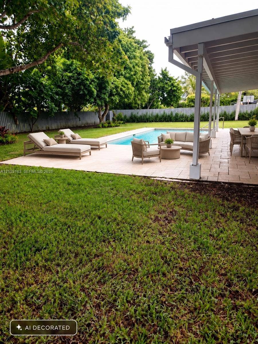 7425 SW 128th Street, Pinecrest, Pinecrest, FL 33156 Decorated by AI