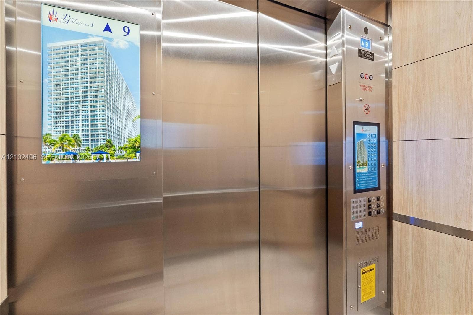 Brand new elevators featuring the new design for the building.