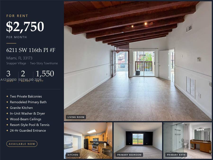 Property photo for 6211 SW 116th Place, #F, Miami, FL