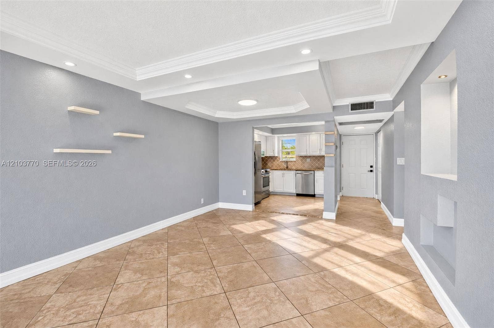 9440 SW 8th Street, #309, Boca Raton, Boca Raton, FL 33428 Tiled flooring and crown molding throughout