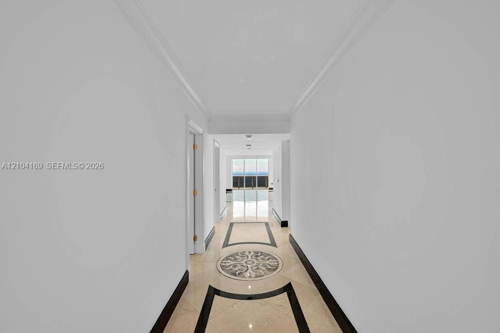 Apartment access hallway