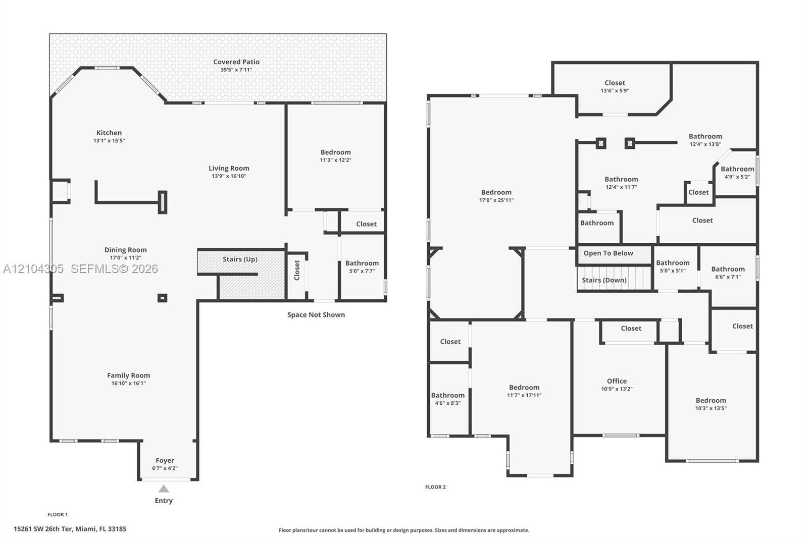 15261 SW 26th Terrace, Miami, FL 33185 Floor plan