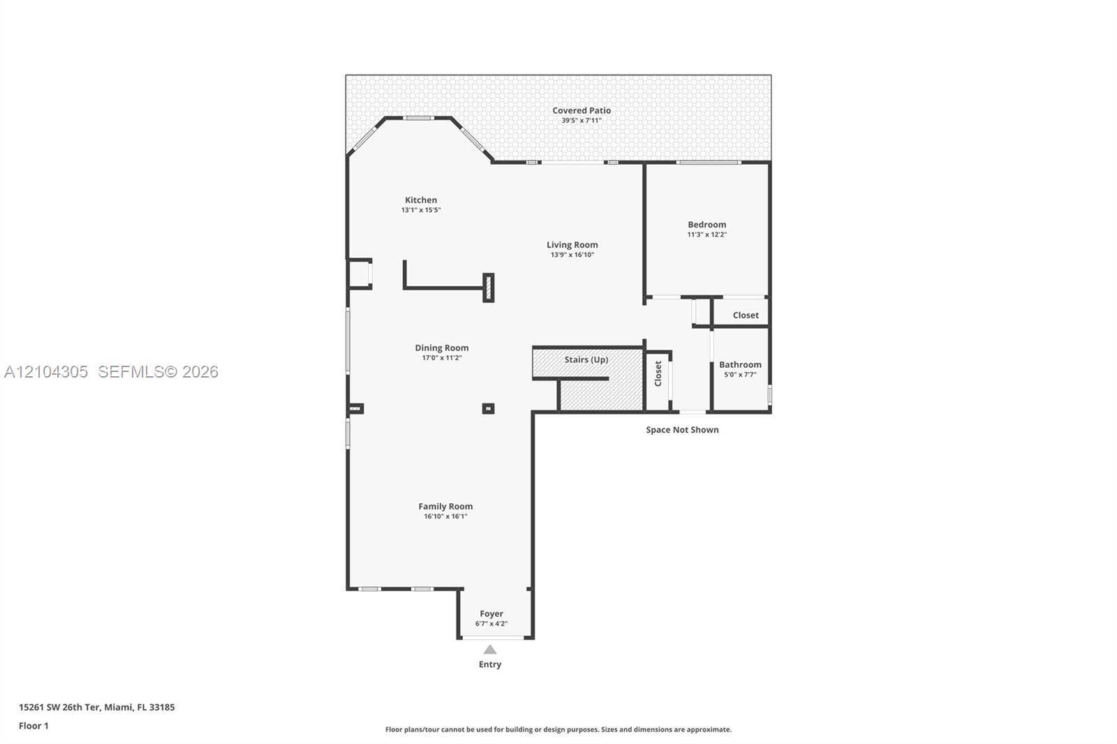 15261 SW 26th Terrace, Miami, FL 33185 Floor plan