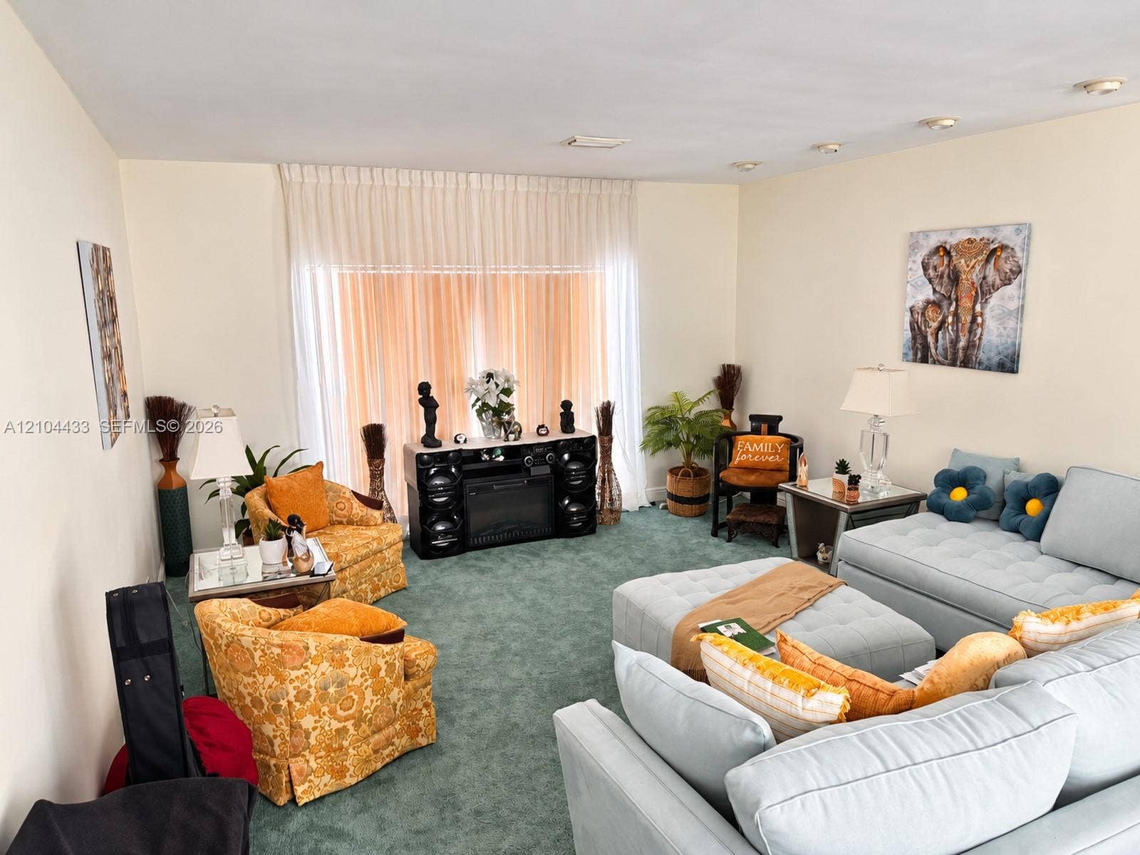 7380 NW 9th Street, Plantation, FL 33317 Recessed lighting illuminates this room featuring wall-to-wall carpeting and neutral wall finishes