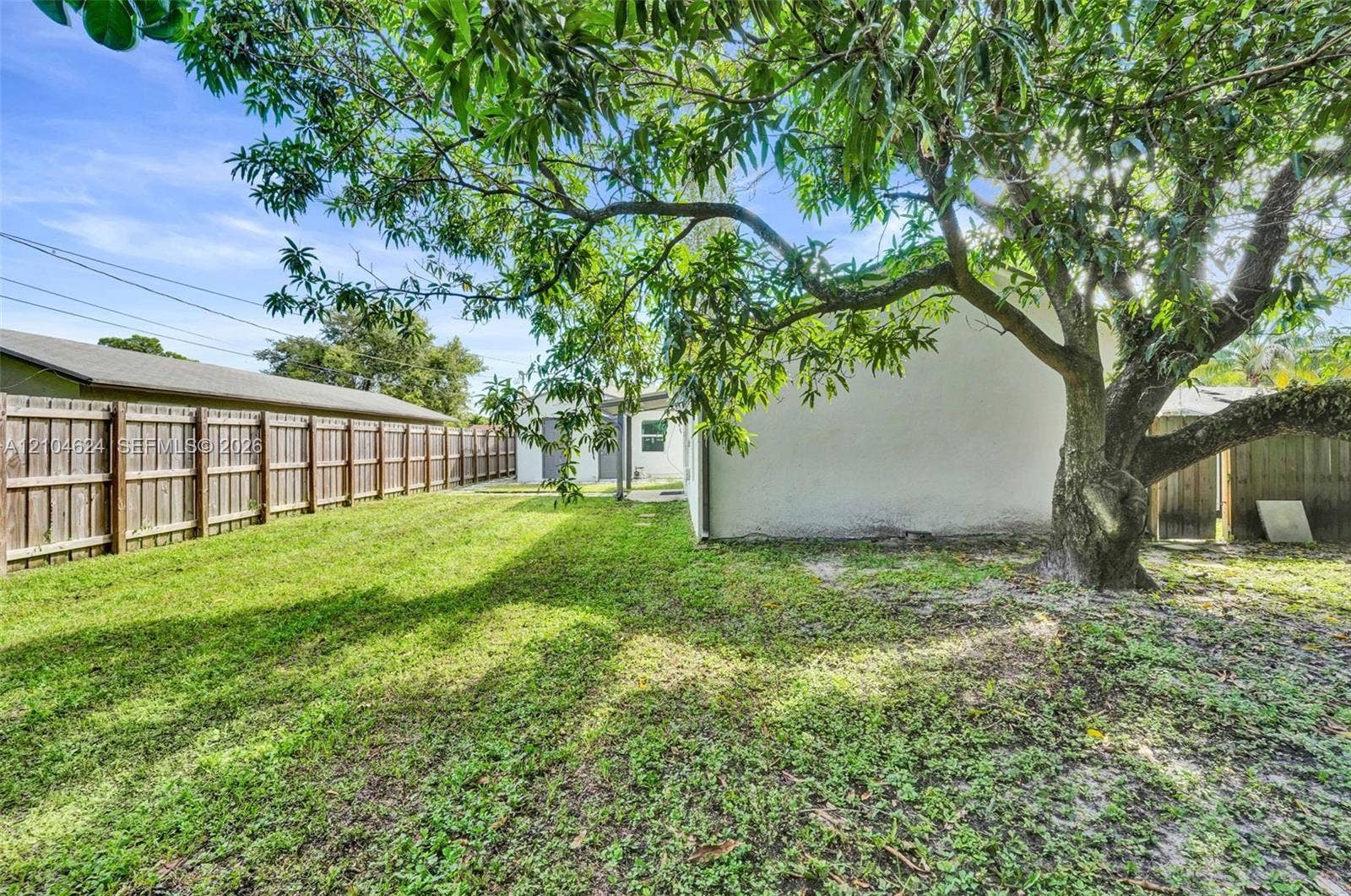 1223 NW 6th Avenue, Fort Lauderdale, FL 33311 Private backyard with mature mango tree