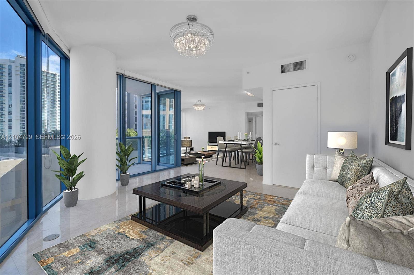 333 Las Olas Way, #1208, Fort Lauderdale, Fort Lauderdale, FL 33301 Virtually staged