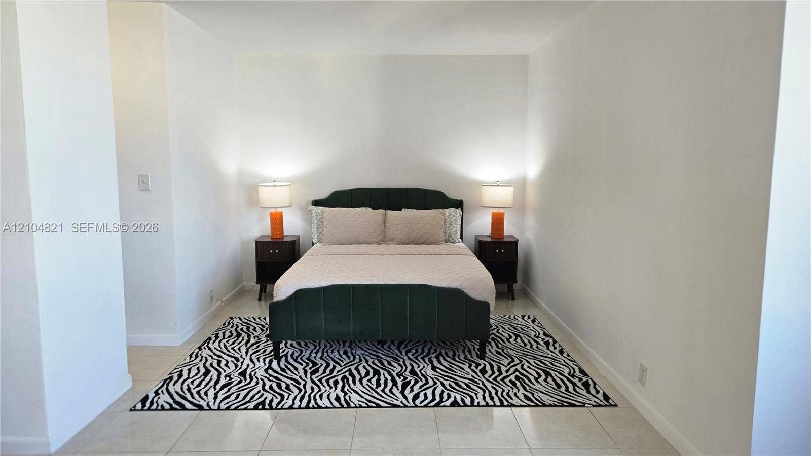 Tile flooring throughout
