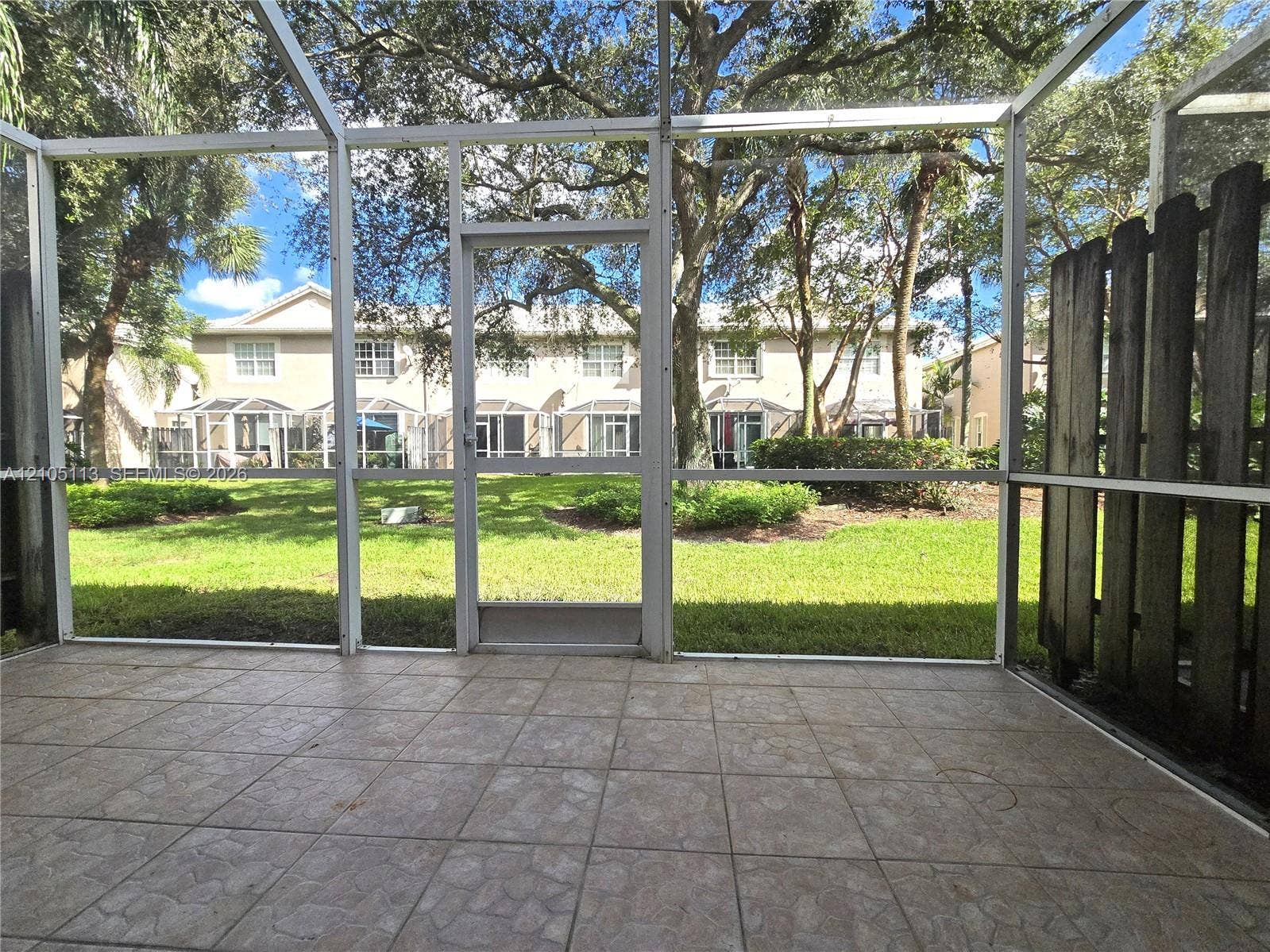 2020 Pompeii Court, Weston, Weston, FL 33327 Screened patio with ceramic tile flooring