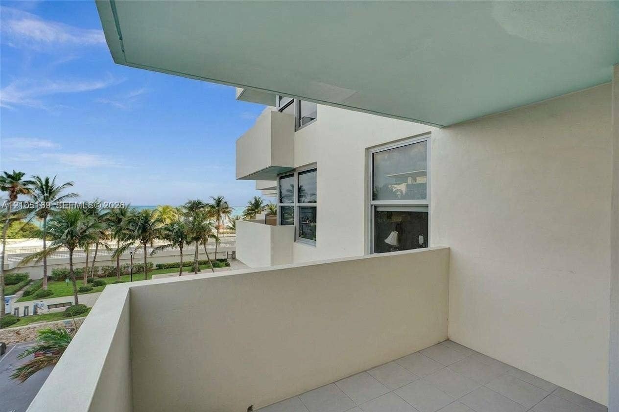 2899 Collins Avenue, #521, Miami Beach, FL 33140 Balcony with tile flooring and a solid perimeter wall