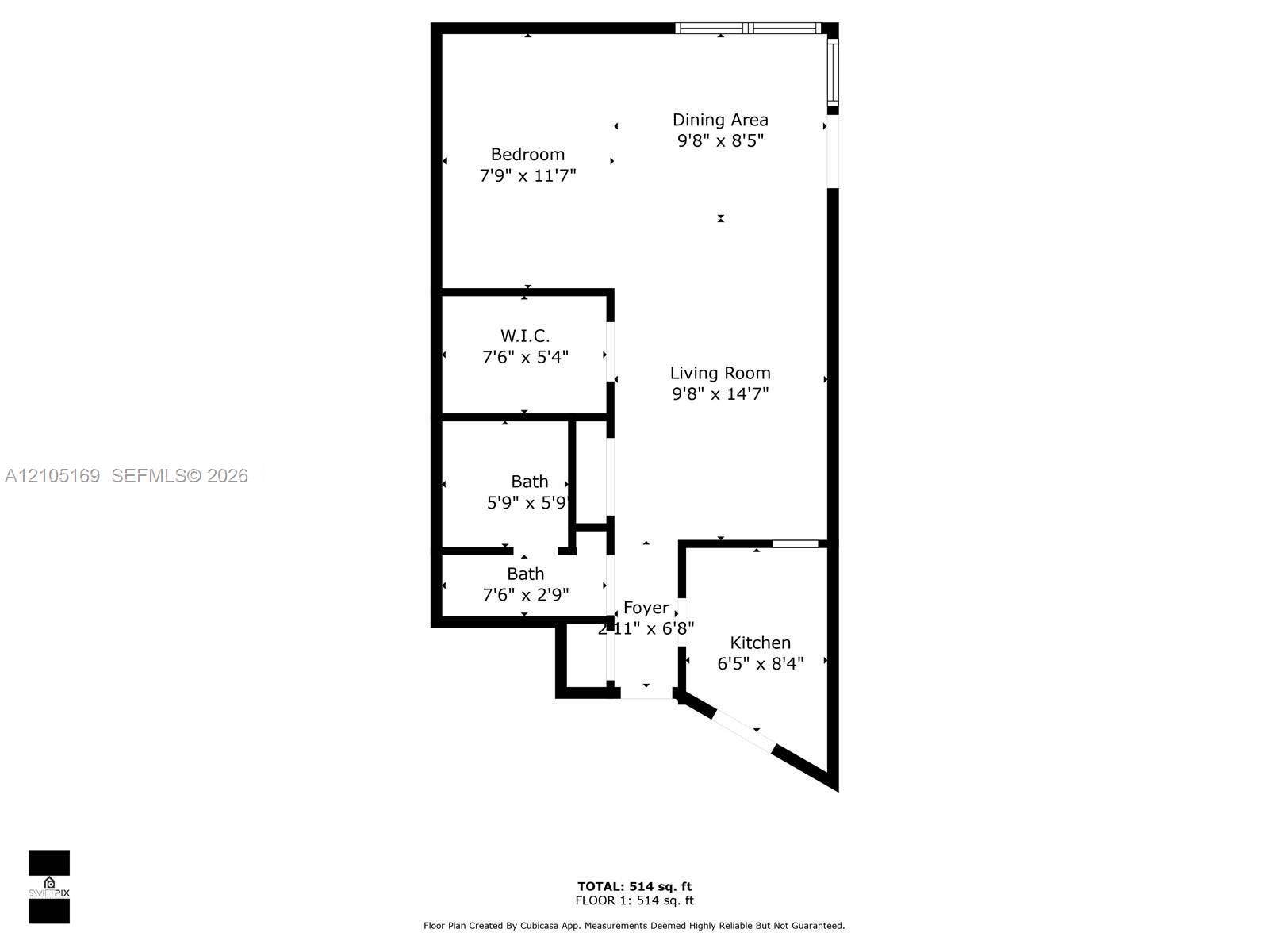 2899 Collins Avenue, #521, Miami Beach, FL 33140 Floor plan