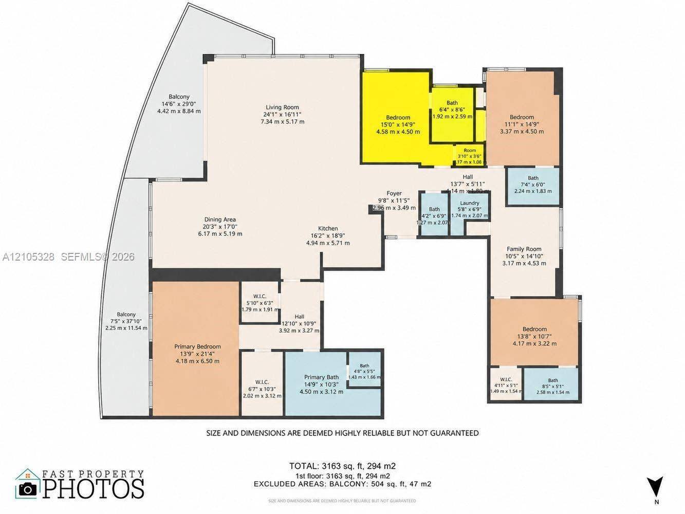 3951 S Ocean Drive, #1901, Hollywood, FL 33019 Floor plan